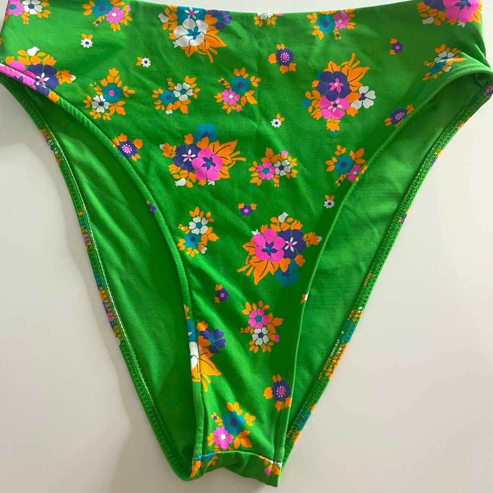Frankies bikini green and pink white. So adorable!